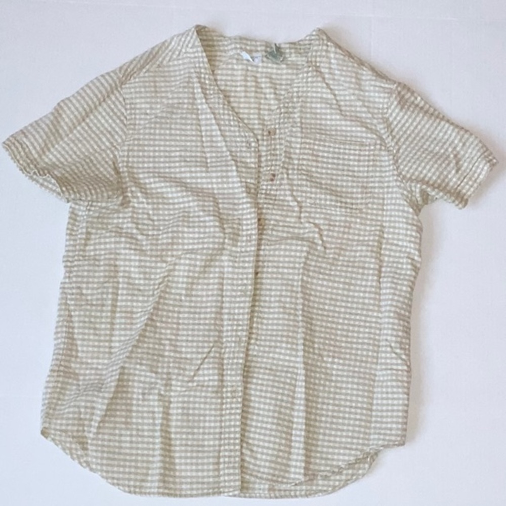 Ship ‘N Shore Sport Button Down Summer Blouse - Size L